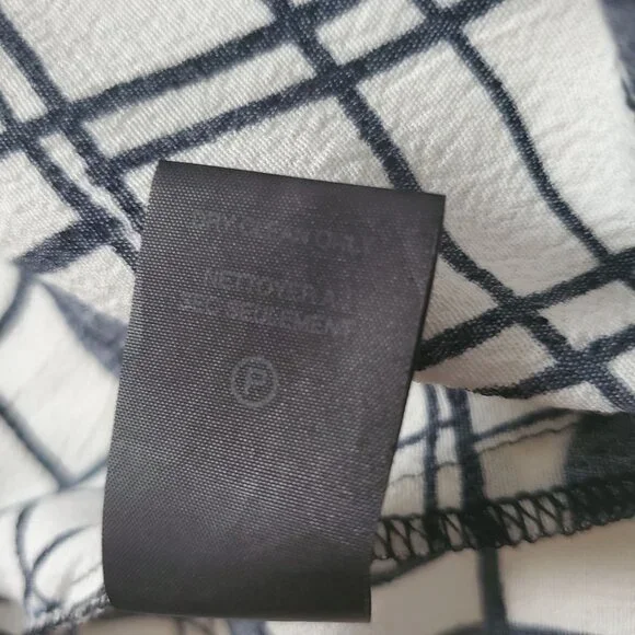 Cynthia Steffe Women's Navy Blue Polka Dot Plaid White Shirt Shift Dress Size 2 - Picture 11 of 14